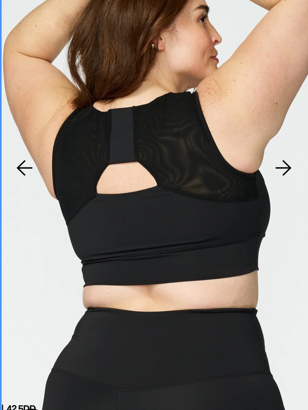 Forme Power Bra Mesh Back Sports Bralette Black